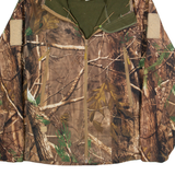 Mens Rain Jacket Brown Hooded Camouflage XL