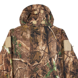 Mens Rain Jacket Brown Hooded Camouflage XL