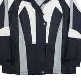 LET'S JET Womens Jacket Black 90s Colourblock L