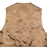 TOP SPIRIT Mens Blazer Waistcoat Brown Leather Suede 90s S