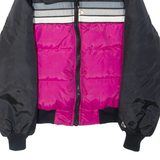 GERRY Womens Puffer Jacket Pink Nylon Colourblock M