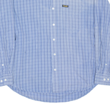 WRANGLER Mens Formal Shirt Blue Check Long Sleeve L