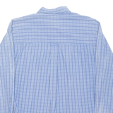 WRANGLER Mens Formal Shirt Blue Check Long Sleeve L
