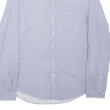 CALVIN KLEIN Slim Fit Mens Formal Shirt Blue Check Long Sleeve M