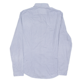 CALVIN KLEIN Slim Fit Mens Formal Shirt Blue Check Long Sleeve M