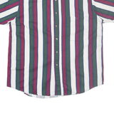 TRADER BAY Mens Shirt Green Striped L