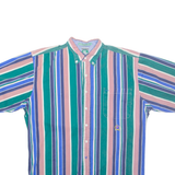 MCINTOSH & SEYMOUR Mens Shirt Green Striped L