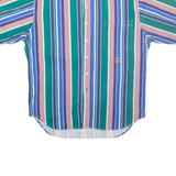 MCINTOSH & SEYMOUR Mens Shirt Green Striped L