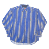 COLOR WEAR Mens Shirt Blue Pinstripe Long Sleeve XL
