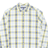 TOMMY HILFIGER Mens Shirt Yellow Check Long Sleeve S