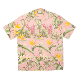 ROYAL CREATIONS Mens Shirt Pink Floral L