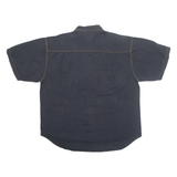 SIERRA PACIFIC Denim Look Mens Plain Shirt Black XL