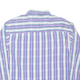 DENIM KIKOMO WEAR Mens Shirt Purple Striped Long Sleeve XL