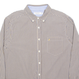 NAUTICA Mens Shirt Blue Gingham Long Sleeve XL