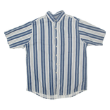 DAVID TAYLOR Mens Shirt Blue Pinstripe L