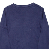 TOMMY HILFIGER Mens Jumper Blue Tight Knit L