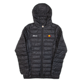 ELLESSE Womens Puffer Coat Black Hooded UK 6