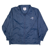 NFL Los Angeles Rams Mens Windbreaker Jacket Blue USA M