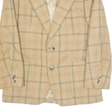 FREY Mens Blazer Jacket Beige Wool 90s Check S