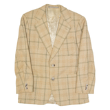 FREY Mens Blazer Jacket Beige Wool 90s Check S