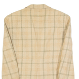 FREY Mens Blazer Jacket Beige Wool 90s Check S