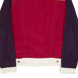 WRANGLER PETER MAX Womens Corduroy Jacket Red Colourblock S