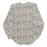 NOTATIONS Womens Shirt Beige Crazy Pattern Long Sleeve M