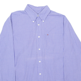 TOMMY HILFIGER Mens Shirt Purple Check Long Sleeve M