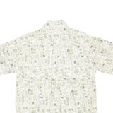 WOOLRICH Mens Shirt Green Crazy Pattern L