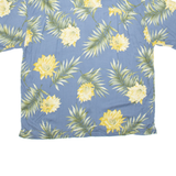 BAMBOO CLAY Mens Hawaiian Shirt Blue Floral 2XL