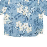 EZ'S Mens Hawaiian Shirt Blue Floral 2XL