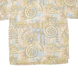 COCONUT CLUB Mens Hawaiian Shirt Brown Crazy Pattern L
