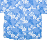 CHILIWEAR Mens Hawaiian Shirt Blue Floral XL