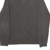 FRED PERRY Mens Polo Shirt Grey Long Sleeve M