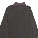 FRED PERRY Mens Polo Shirt Grey Long Sleeve M