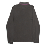 FRED PERRY Mens Polo Shirt Grey Long Sleeve M