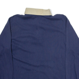 OUTER BANKS Mens Polo Shirt Blue Long Sleeve L