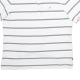 NAUTICA Mens Polo Shirt White Striped XL