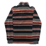 CHEMISE ET CIE Mens Polo Shirt Black Suede Striped Long Sleeve S