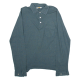 CAMPUS Mens Polo Shirt Green Long Sleeve M