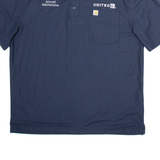 CARHARTT Workwear Mens Polo Shirt Blue L