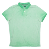 TOMMY HILFIGER Mens Polo Shirt Green S