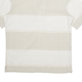 METZGER Mens Polo Shirt Beige Striped S