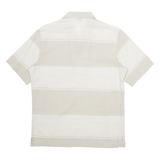 METZGER Mens Polo Shirt Beige Striped S