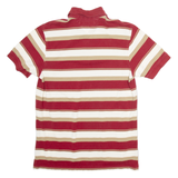 TOMMY HILFIGER Mens Polo Shirt Red Striped M