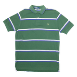 POLO RALPH LAUREN Mens Polo Shirt Green Striped L