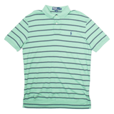 POLO RALPH LAUREN Mens Polo Shirt Green Striped L