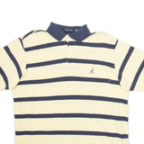 NAUTICA Mens Polo Shirt Yellow Striped M