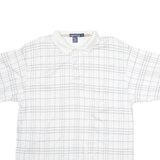 NAUTICA Mens Polo Shirt White Check L