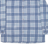GREEN VILLAGE Mens Shirt Blue Check Long Sleeve S